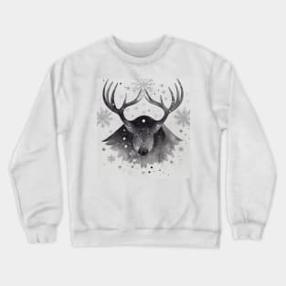 Reindeer in Snowy Winter Crewneck Sweatshirt